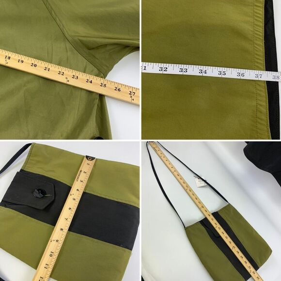 Mycra Pac Now Reversible Rain Jacket Button Collared Black Green Purse SM Medium - Picture 12 of 16